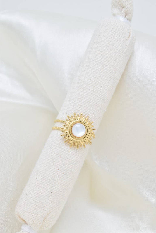 Celestial | Mother Of Pearl | Adjustable Ring