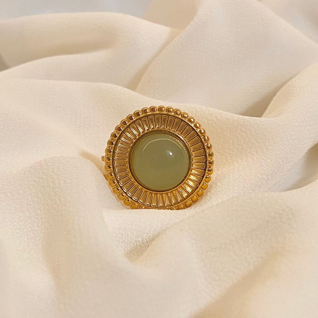 Soleya | Green Aventurine | Adjustable Ring