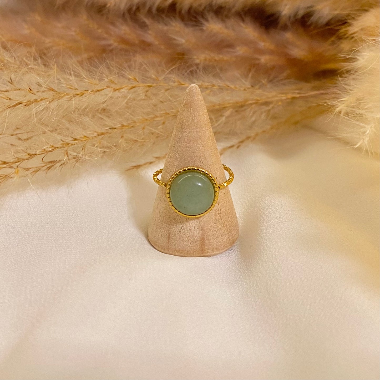 Nyra | Green Aventurine | Adjustable Ring
