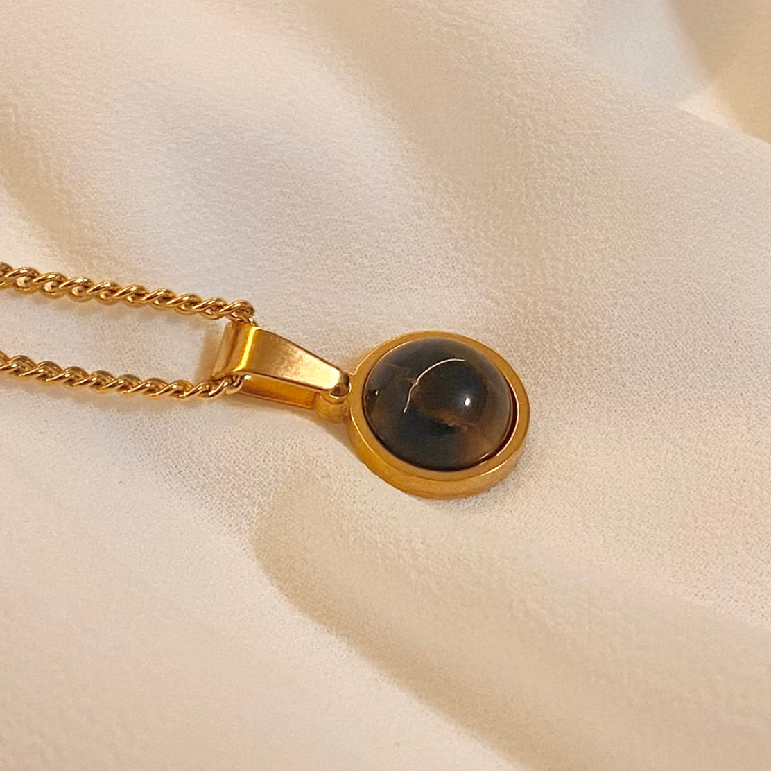 Nadir Necklace | Tiger's Eye | Stainless Steel