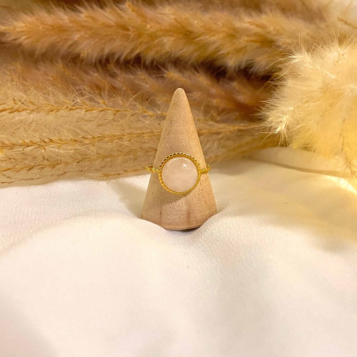 Nyra | Rose Quartz | Adjustable Ring
