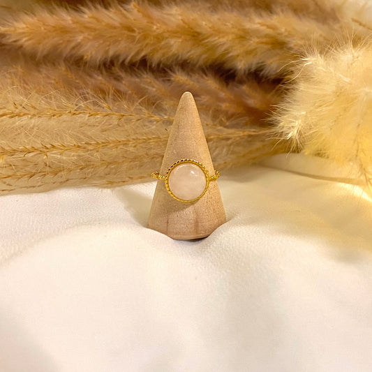 Nyra | Rose Quartz | Adjustable Ring