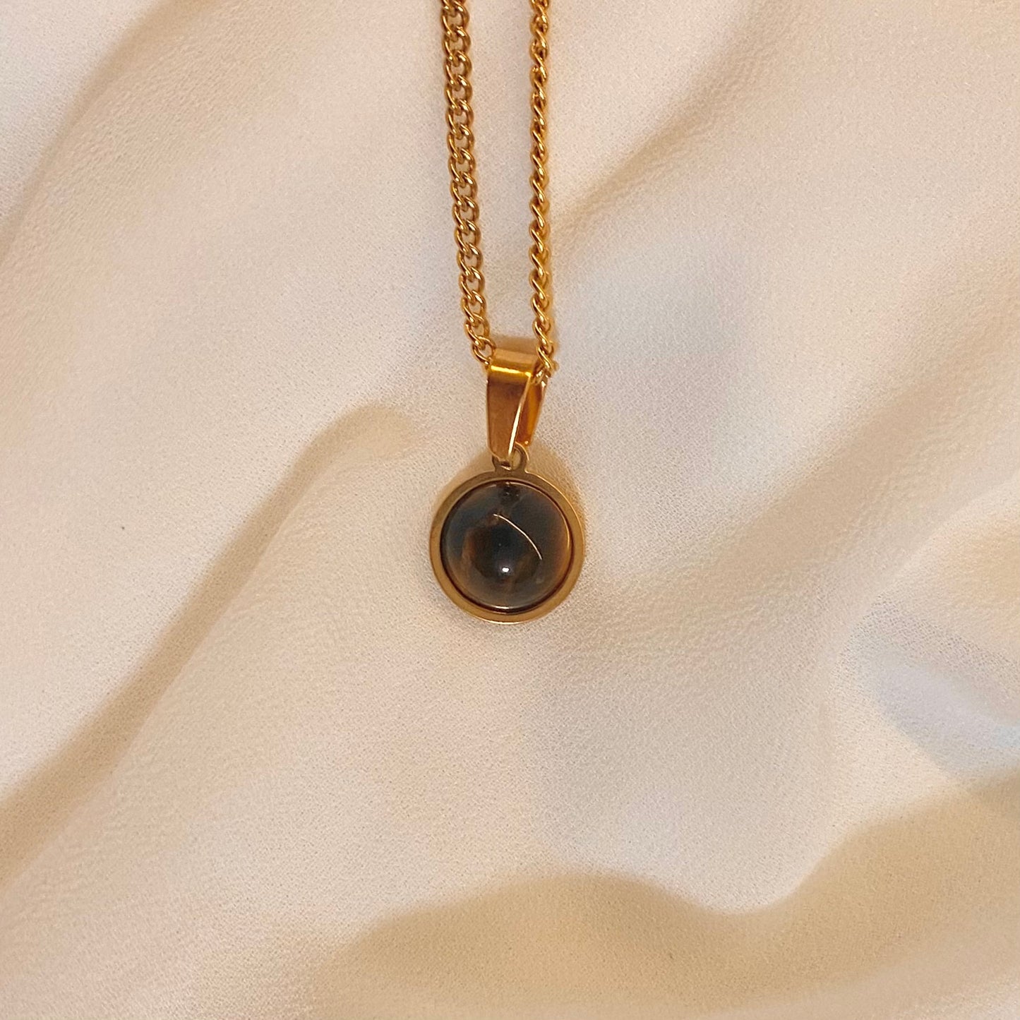 Nadir Necklace | Tiger's Eye | Stainless Steel