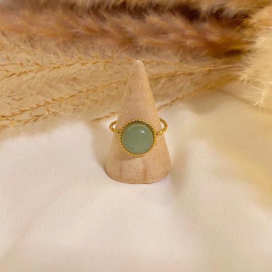 Nyra | Green Aventurine | Adjustable Ring