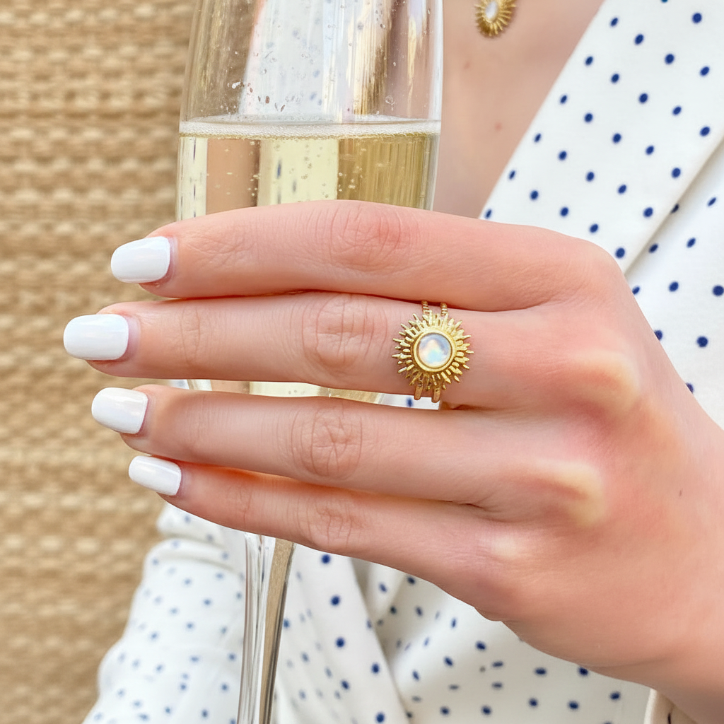 Celestial | Mother Of Pearl | Adjustable Ring